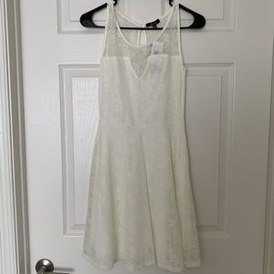 NWT White Lace Overlay Dress